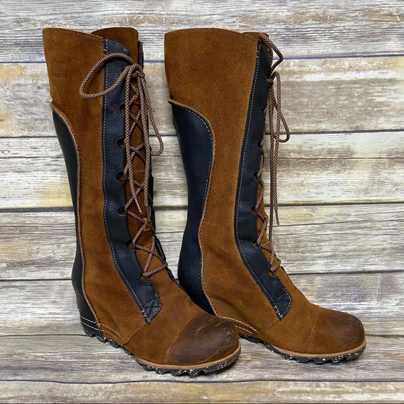 Sorel 9.5 Cate The Great Wedge Waterproof Boot - Picture 3 of 9